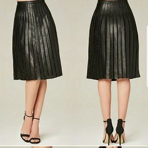 Bebe faux leather and lace skirt